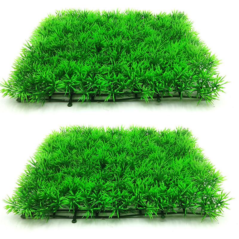 Aquarium Moss - Artificial Green Grass Plant Lawn Turf